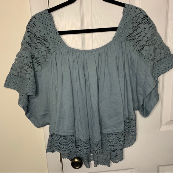 Free People Lace Square Neckline Blouse - Picture 3 of 8